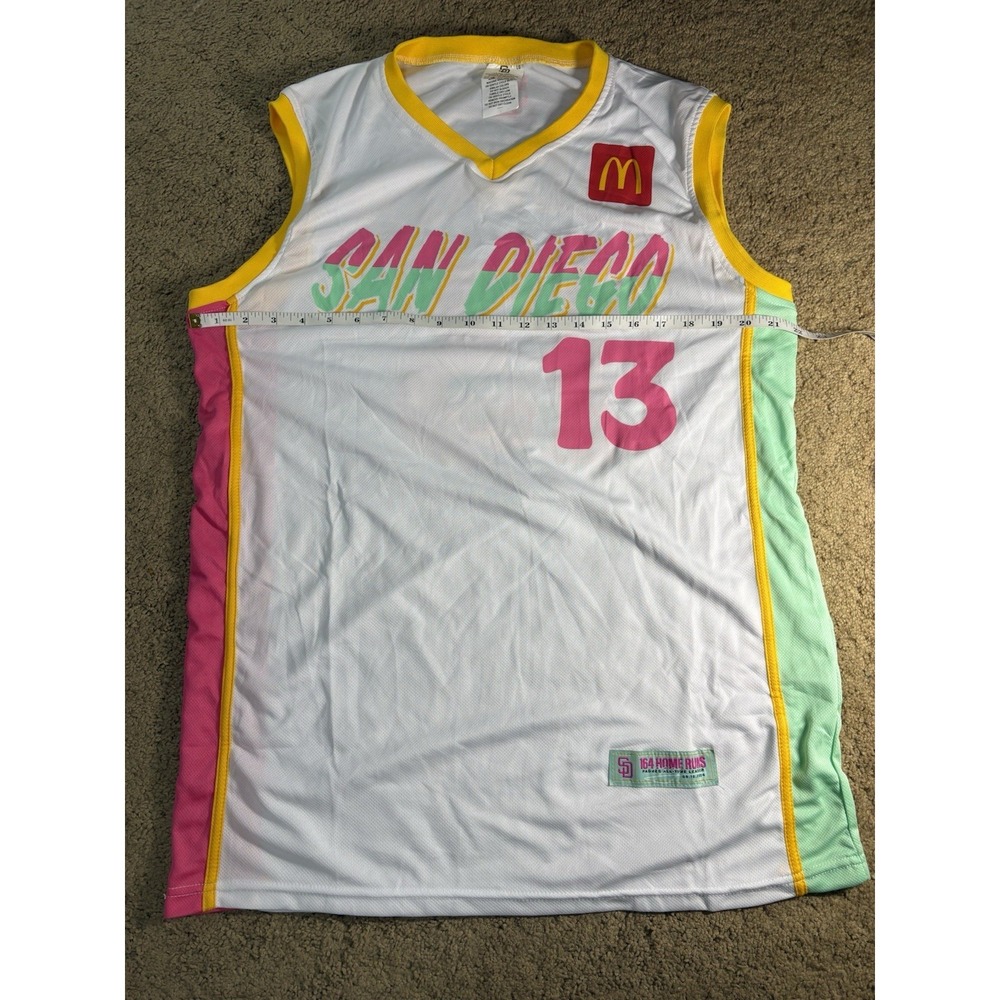 San Diego Padres Manny Machado #13 City Connect Basketball Jersey Large SGA - Picture 4 of 6